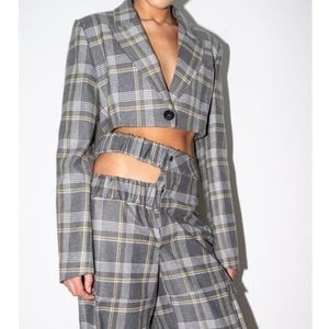 Elleme Checked Cropped Jacket